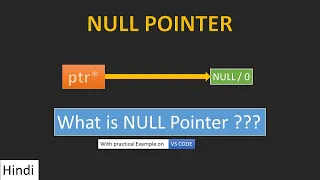 Null pointer in c hindi Null pointer in c with example