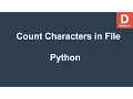Python Count Words Characters in Text File