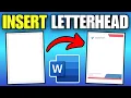 How To Insert Image Letterhead in Word Document