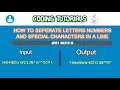 CODINGSOLUTIONS JAVAPROGRAMS HOW TO SEPERATE LETTERS NUMBERS AND SPECIALCHARACTERS IN A LINE STRING