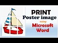 How to print enlarge images into multiple pages using microsoft word for beginners