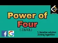 Power of Four LeetCode Without bit manipulation Java Technical Interview