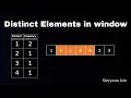 Count Distinct Elements in every Window of size k HashMap Interview Problems Animations