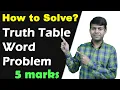 Truth Table Word Problem Competency Focused Question ISC Class 12 Computer Science