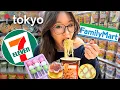 ONLY eating at JAPANESE CONVENIENCE STORES for 24 hours i tested viral konbini hacks
