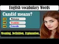What does Candid mean What is Candid Candid meaning in English English Grammar