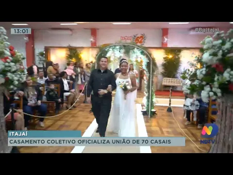 Casamento coletivo de Itajaí oficializa união de 70 casais