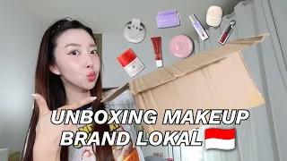 UNBOXING PAKET BORONG MAKEUP LOKAL BRAND INDONESIA! KENAPA GEMES2 SEMUA?!?!?!