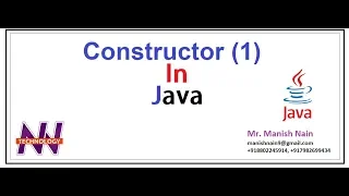 Java Tutorial for beginners constructor in java Manish Nain
