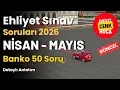 Ehliyet Sinav Sorulari 2026 Nisan - Mayis Cikmis Sorular