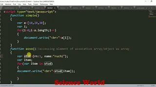 Array In JavaScript How To Define Array Associative Array Array As Object In Hindi