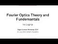 Introduction Fourier Optics Theory and Fundamentals - Iva Laginja LESIA