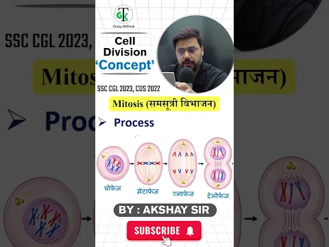 Cell Division | Mitosis Explained | Science | GK Trick By Akshay Sir | Crazy GkTrick #shorts