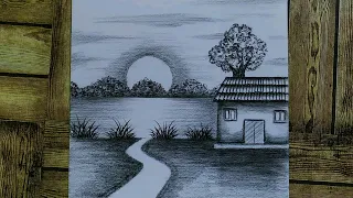 Download Landscape Drawing/ How to draw a landscape scenery drawing MP3