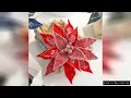 26cm Wine Red Faux Velvet Christmas Flower Artificial Simulated Flower with Artificial Ice Crystals