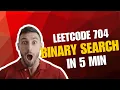 Binary Search implementation Leetcode 704