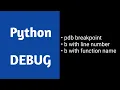 Python Debug Using PDB Breakpoint