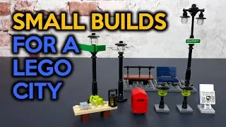 Small Builds for a Custom LEGO City Including Xtra Streetlamps (40312)