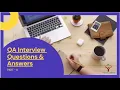 QA Quality Assurance Interview Questions Answers - Part 1 Yes-M Systems