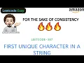 First Unique Character in a String Easy Leetcode 387