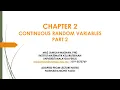 Continuous Random Variable Week5 Part 2 2022 04 25
