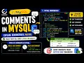 Comments in MySQL