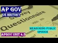 APGOV Unit 4 5 Measuring Public Opinion in USA AP GOV and Politics