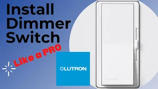 Easy How To Install Lutron or Standard Dimmer Switch