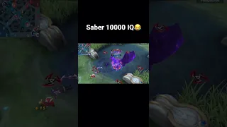 Saber 10,000 IQ ???? #funnymoments #shorts #mobilelegends #mlbb #10000iq