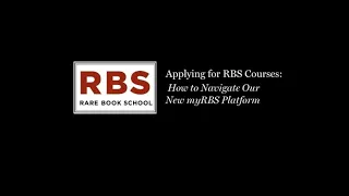 Applying for RBS Courses How to Navigate Our New myRBS Platform