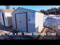 Lowes Arrow 10ft x 8ft High Point Galvanized Steel Storage Shed