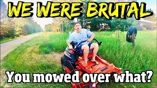 Wet Tall Grass-Even Standing water-Brutal Review of Gravely s Best Residential Lawn Mower
