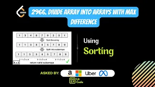 HOW TO Divide Array Into Arrays With Max Difference - Leetcode 2966