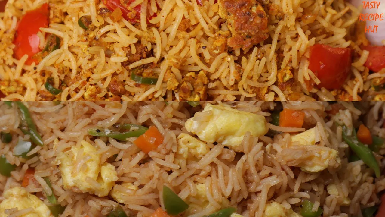 Quick Egg Rice Recipe ! Egg Keema Pulao & Hakka Fried Rice