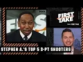 JJ Redick reacts to Stephen s A-List of the Top 5 3-point shooters in NBA history First Take