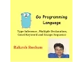Go Programming Tutorial Type Inference Multiple Declaration const keywords and escape sequence