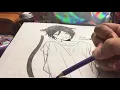 Anime boy coloring page