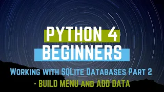 Beginning Python - Working with SQLite