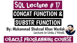 Character functions in Oracle CONCAT SUBSTR SUBSTRING in Oracle Character functions in sql