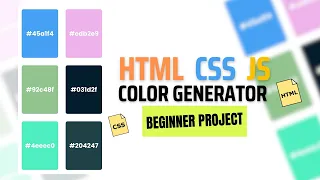 Create a Color Generator with HTML CSS and JavaScript Beginner Project Tutorial