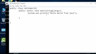 How to Write helloWorld java program using notepad CMD and jdk 1 8 - java Tutorial 1