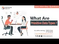 What are Primitive DataTypes Java Interview Questions Fullstack Edutech