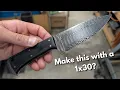 Making a Damascus Field Knife with a VEVOR 1x30 Belt Grinder