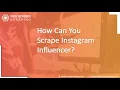 How to extract instagram infulencer data with python