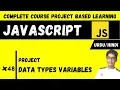 Data Types Variables In Javascript Javascript Complete Course Project Based Learning In Urdu