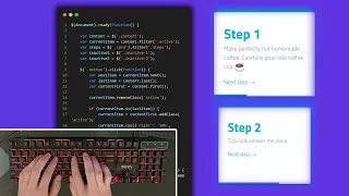 ASMR Programming - Make a Card Stack Tutorial Animation with HTML CSS and JavaScript