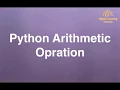 13 Python Arithmetic Operation Online Training Download app from below link