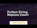 python string replace count