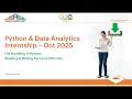 Python Data Analytics Internship Session 10 File Handling CSV text SASF
