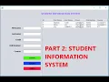 Part 2 Student information system Student Management System in java netbeans and mysql